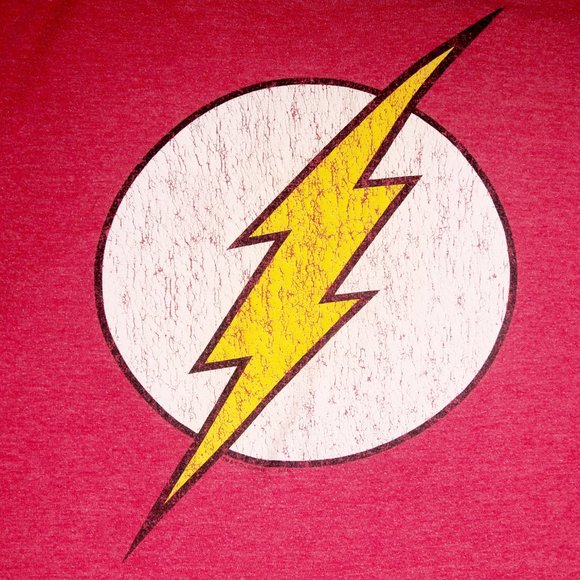 Shazam Red T-shirt, Unisex Size Small, Old Navy, Classic, Distressed Style - Picture 3 of 4